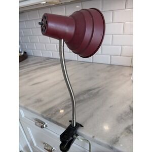Vintage BAG Turgi Clamp On Desk Lamp Dark Red OLA0051